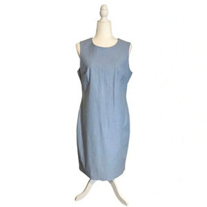 NWT Calvin Klein Sleeveless Stretch Pinstripe Shift Dress
